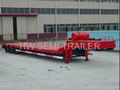 cheap 3 axle semi trailer low bed