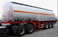 3 axles 47.3m3 fuel tank trailer truck for sale loading 35 ton 3