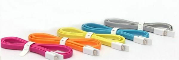 Magnetic Flat USB Cable For iPhone 5/5S/5C support ios7 5