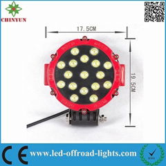 7 inch 51W Epistar Off road LED work lamp Working light led work lights