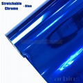 1.52*20m Blue Stretch Chrome PVC Vinyl