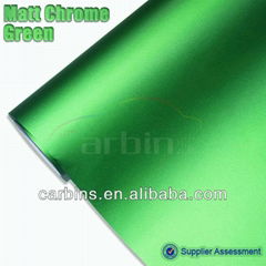 Matte Chrome Green PVC Vinyl Film for Car Decoration 1.52*20m