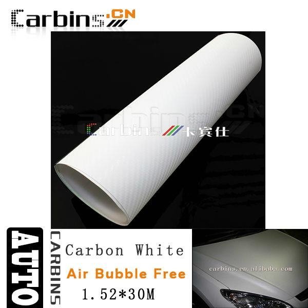 3D Carbon Fiber Car Vinyl Wrap Film Air Bubble Free 0.17mm