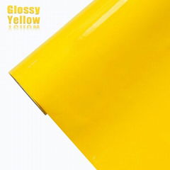 High quality Yellow 1.52*30m Glossy Color Changing Vinyl Film