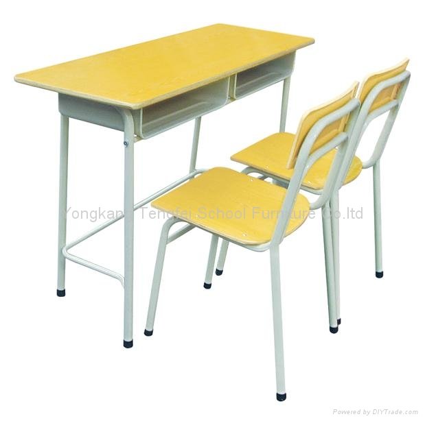 School Double desks and chairs 