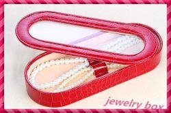 Promotional custom  Red Croco Jewelry box L'Oreal international brand suppliers 2