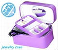 2014new design antique purple leather jewelry box factory