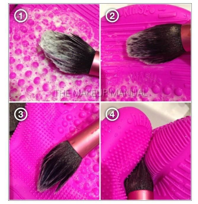 Hot Selling Best Design Makeup Brush Cleaning Glove Silicone 2