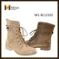 Minyo Woman Ankle Boots Lace Up New Style lady shoe 2