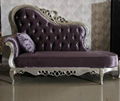 Bisini Purple Fabric Chaise Lounge 1