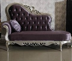 Bisini Purple Fabric Chaise Lounge