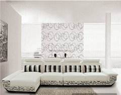 New Item--Modern Pure White Genuine Leather Corner Sectional Sofa