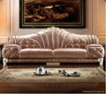 High End Luxury Noble Genuine Leather Wooden Sofa Design 2