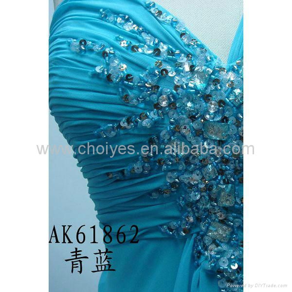 2014 fashion one shoulder flare bridesmaid dress for wedding 3