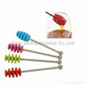 silicone honey dipper with stainless
