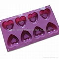 food grade heart shape silicone muffin tray pudding tray 2