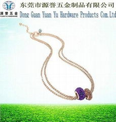 2014 fashion purple crystal necklace jewelry