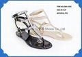 Latest model summer popular lady pvc clear jelly flat sandals  3