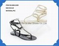Latest model summer popular lady pvc clear jelly flat sandals  4