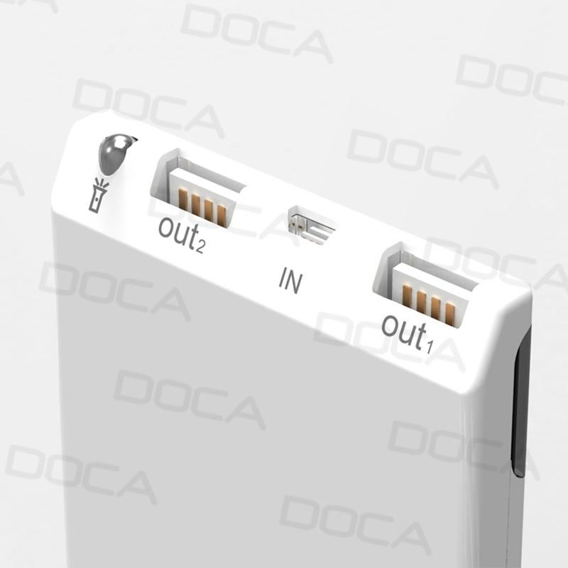 DOCA new design D601 ultra thin power bank 8000mAh for mobile phone   3