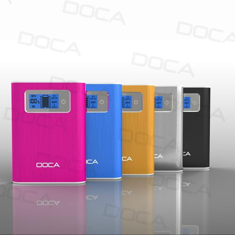 DOCA D568 dual usb portable charger power bank 12000mAh mobile power bank 2