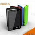 DOCA D595 Newest Arrival Mp3 Solar Charger with 10000mAh capacity   1