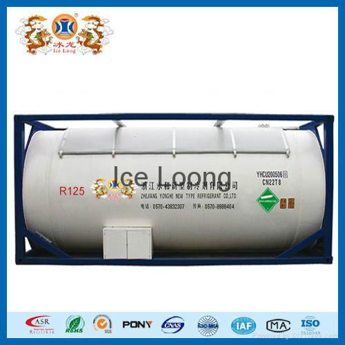 Refrigerant gas R125a with ISO-Tank