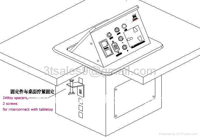 Table Free Combined Socket with Multimedia Data Outlet 3