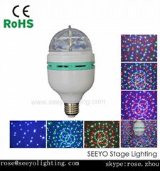 disco bulb 3w full color rotating lamp led bulbs 