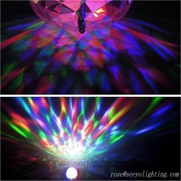 disco bulb 3w full color rotating lamp led bulbs  3