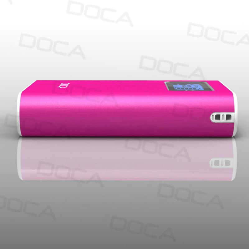 DOCA D568 12000mAh Power Bank, Dual USB Battery Charger, High Capacity 4