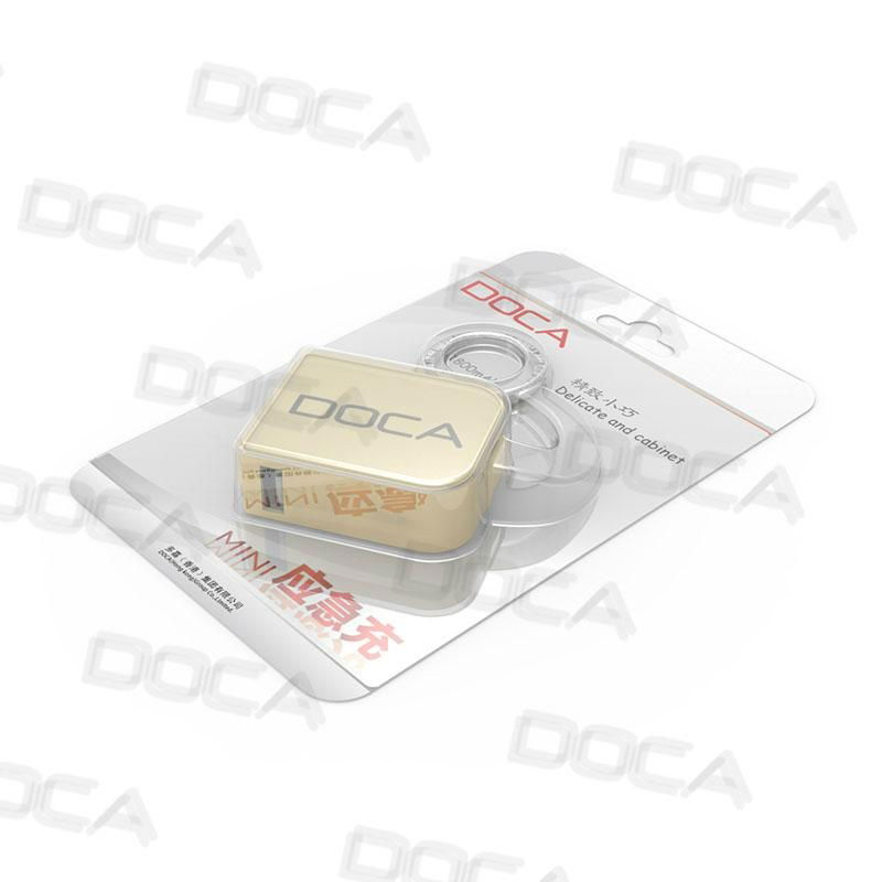 DOCA D108 1800mAh Small Emergency Charger Mini Power Bank 5