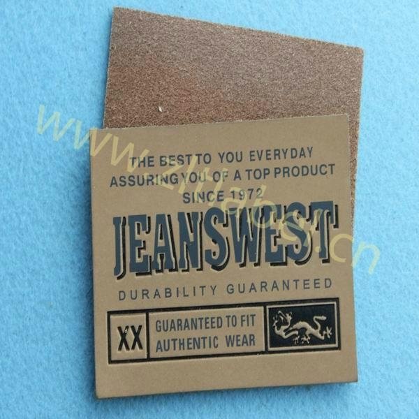 2014 custom factory design leather patches for jeans&jackets
