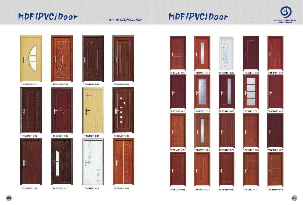 High quality MDF door with PVC veneer 2