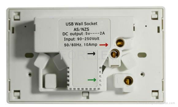 Australia standard dual power point outlet with USB 2