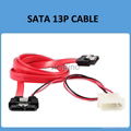 SATA Slimline 7+6 pin female > SATA 7 pin + 4 pin Power(5V)