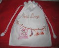 100% cotton embroidery laundry bag