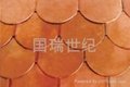 Fish-scale Asphalt Copper Roofing Tiles 1