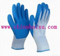 10 gauge fine yarn shell with latex cated gloves