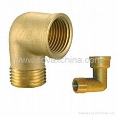 Elbow brass hose reducer