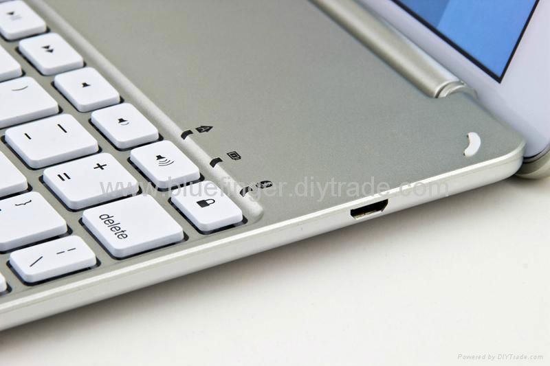 alluminum bluetooth keyboard for ipad air with backlight 5