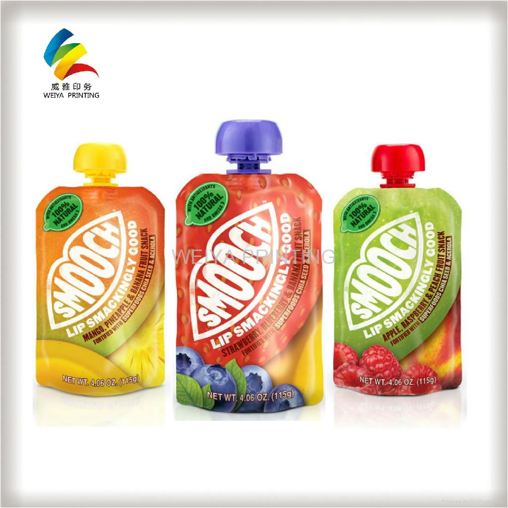 plastic packaging spout pouch for juice packaging