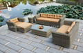 6Pcs Alu.&Rattan Sofa set 