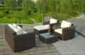 5Pcs Alu&Rattan Sofa set