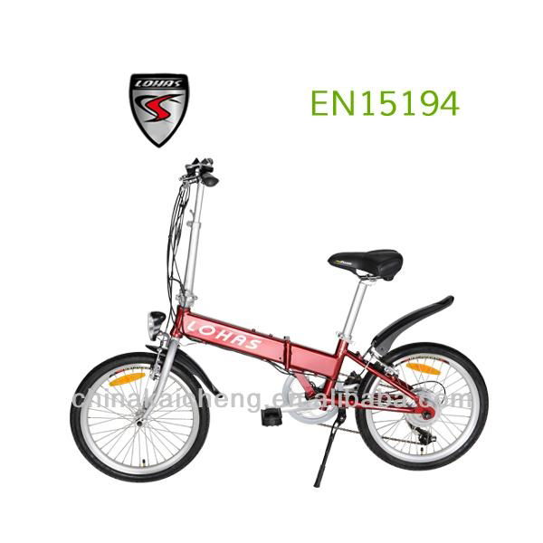 China Cheap Foldable Electric Bike (with 24V 9AH Li-ion Battery Inside Frame)