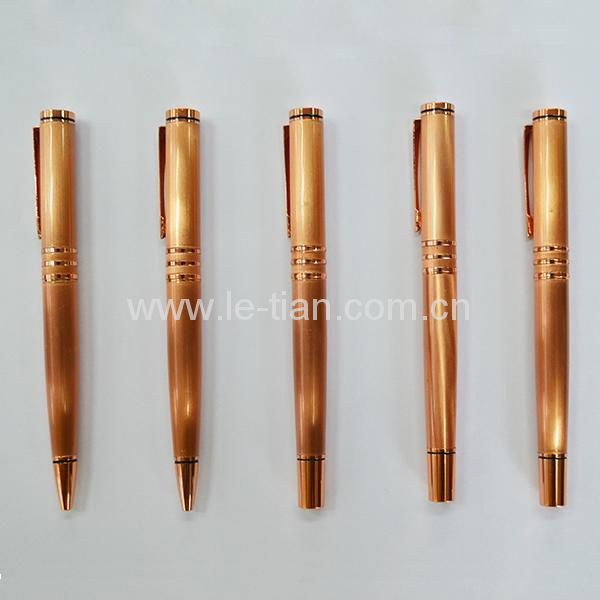 Rose gold metal gel pen ball pen 1