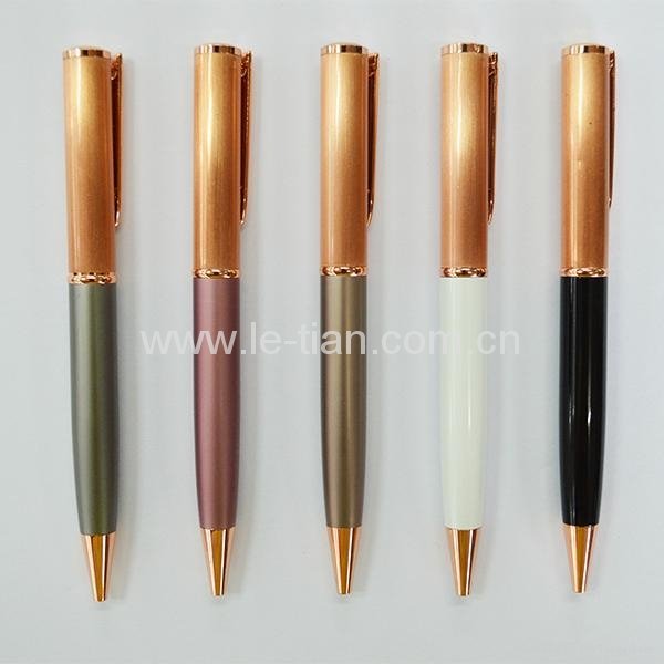 Rose gold metal gel pen ball pen 3