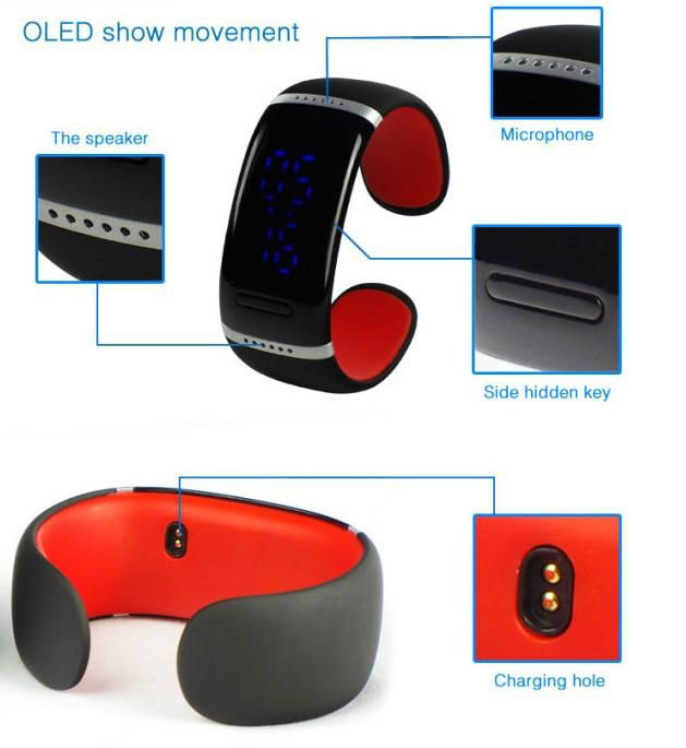 New LED Vibrating Smart Bluetooth Bracelet 