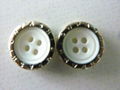 Copper white resin garment buttons, 20L,B01 2