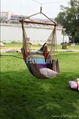 Colorful Stripes Hammock Chairs with Two Cushions (HRHC003) 2